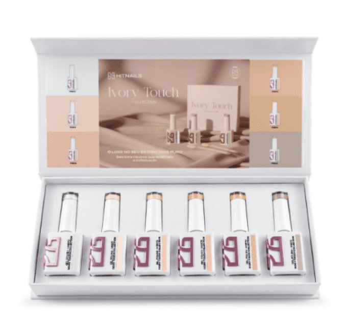 Collection de Vernis Semi-Permanent Ivory Touch – 6 Couleurs