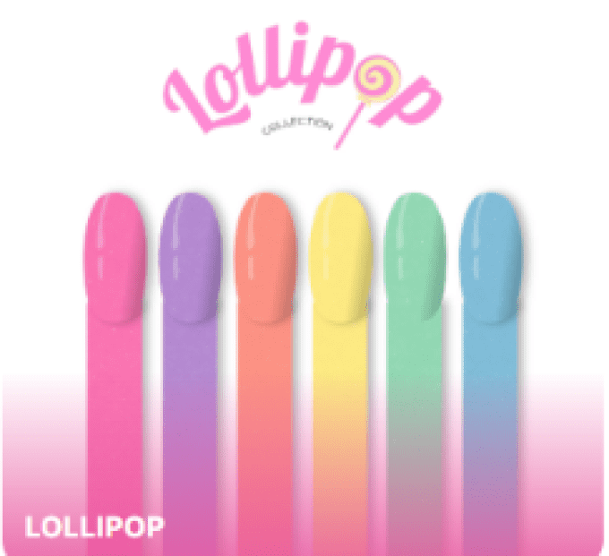 Collection de Vernis Semi-Permanent Lollipop – 6 Couleurs