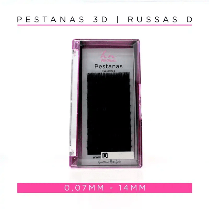 Caixa Pestanas 3D/Russas D 0,07mm 14mm