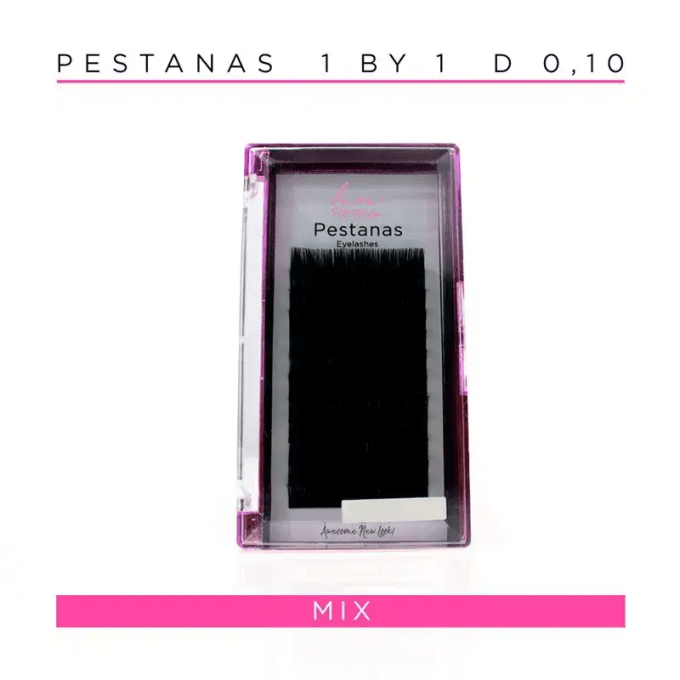 Pestanas One by One D 0,10 em caixa mix 12 filas