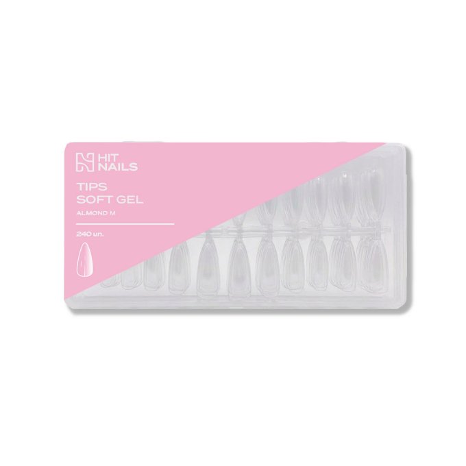 Tips Soft Gel Amêndoa M 240 un.
