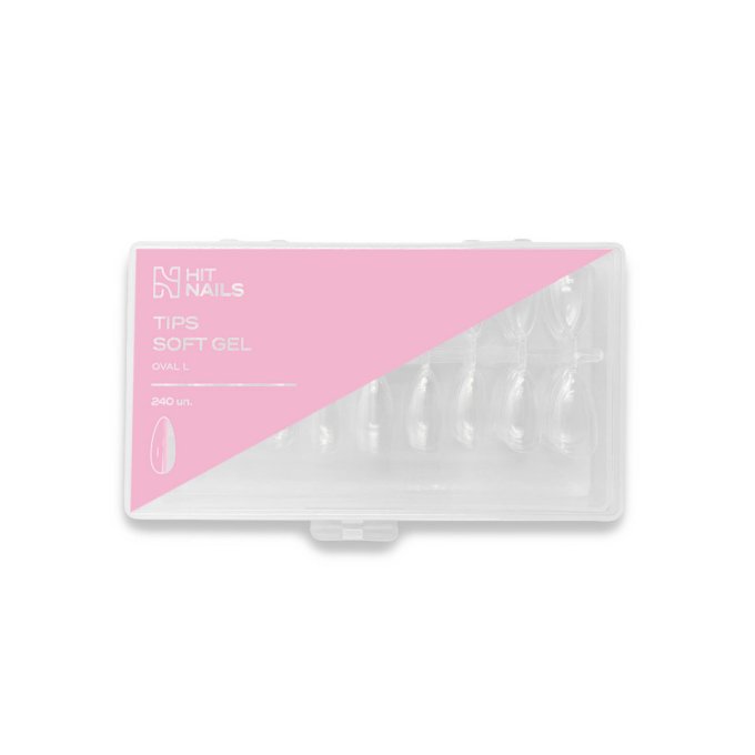 Tips Soft Gel Oval L 240 un.