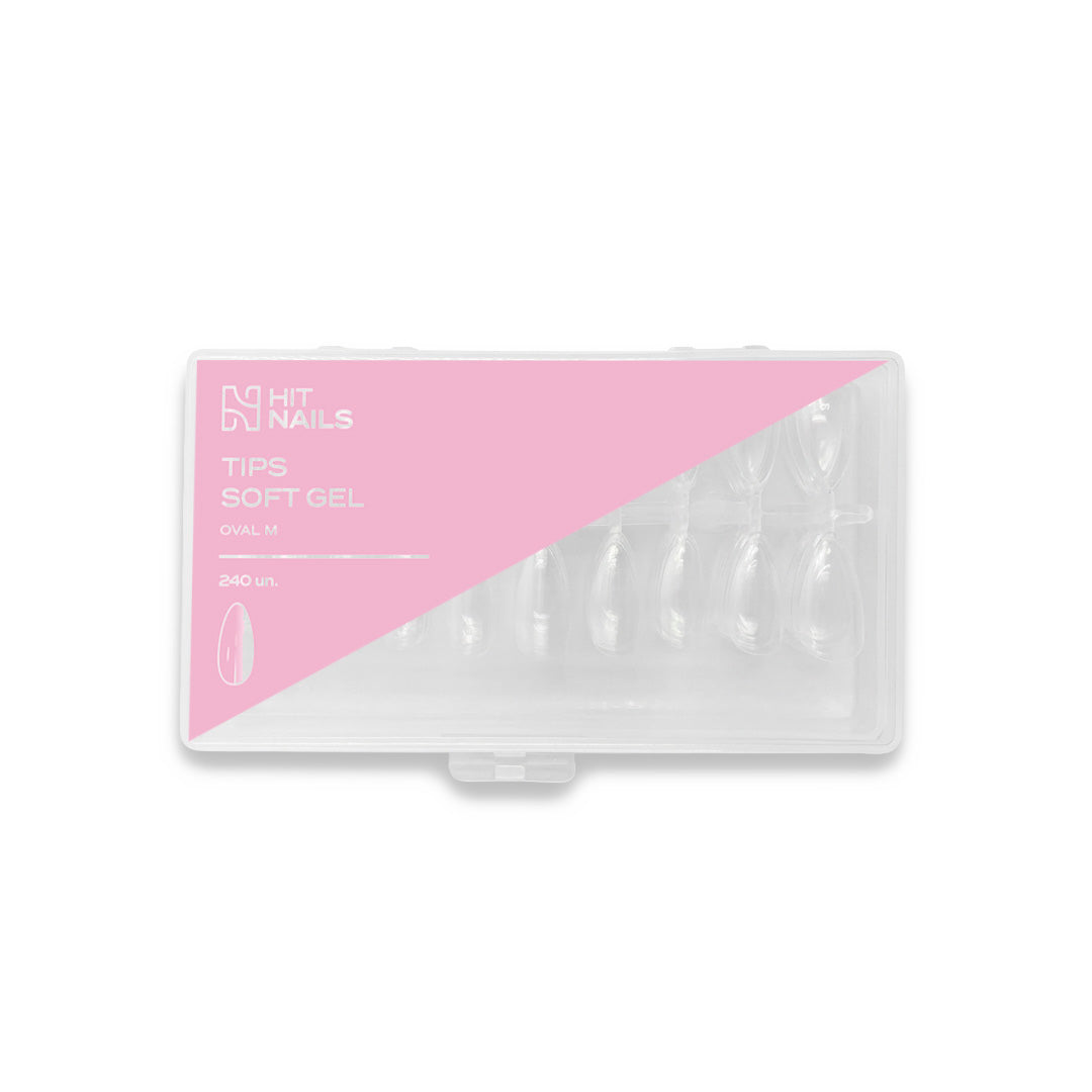 Tips Soft Gel Oval M 240 un.